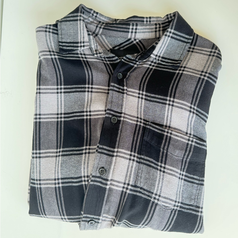 Rails Black and Gray Plaid Shirt